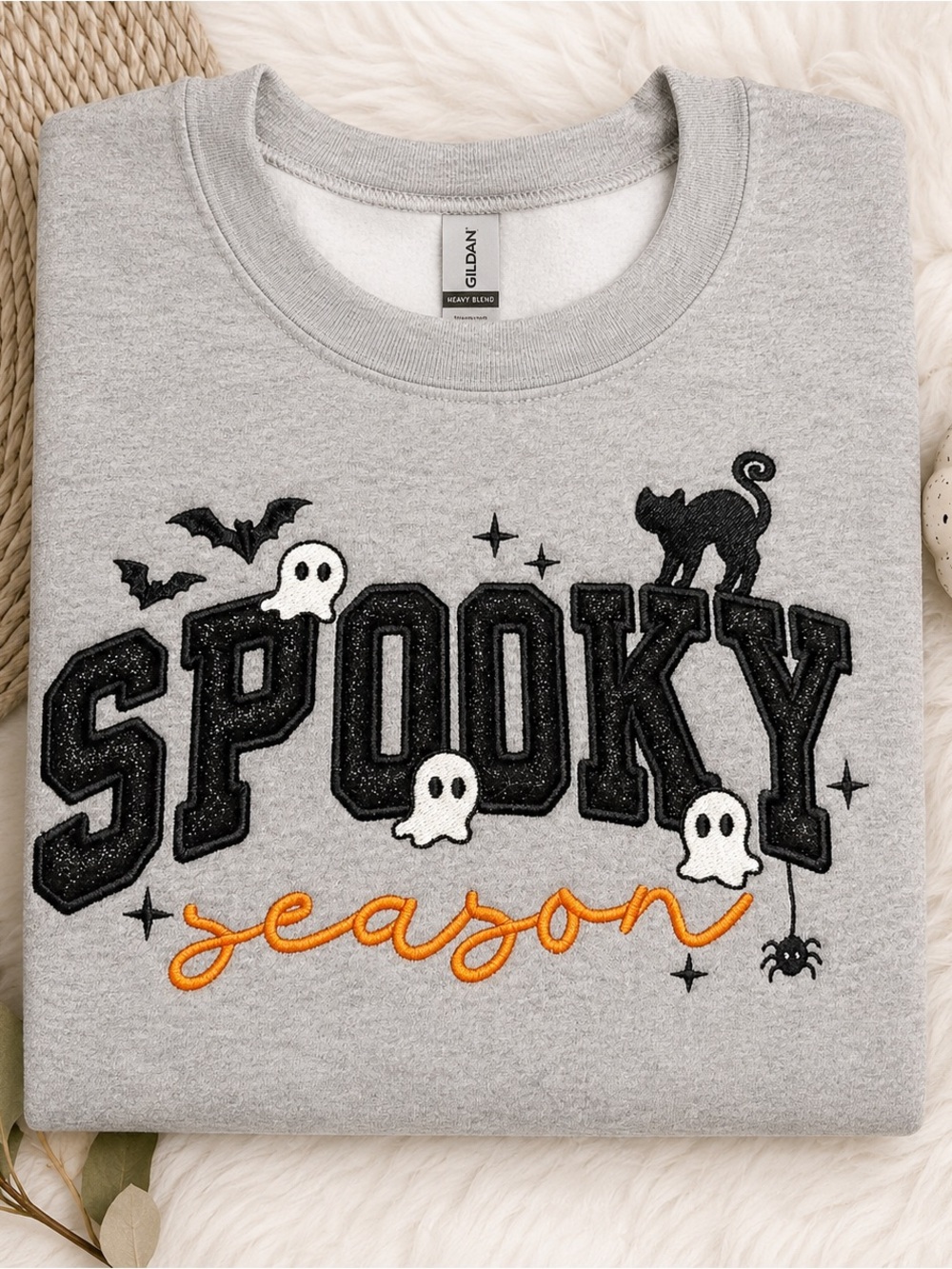 Spooky Season Embroidered Sweatshirt